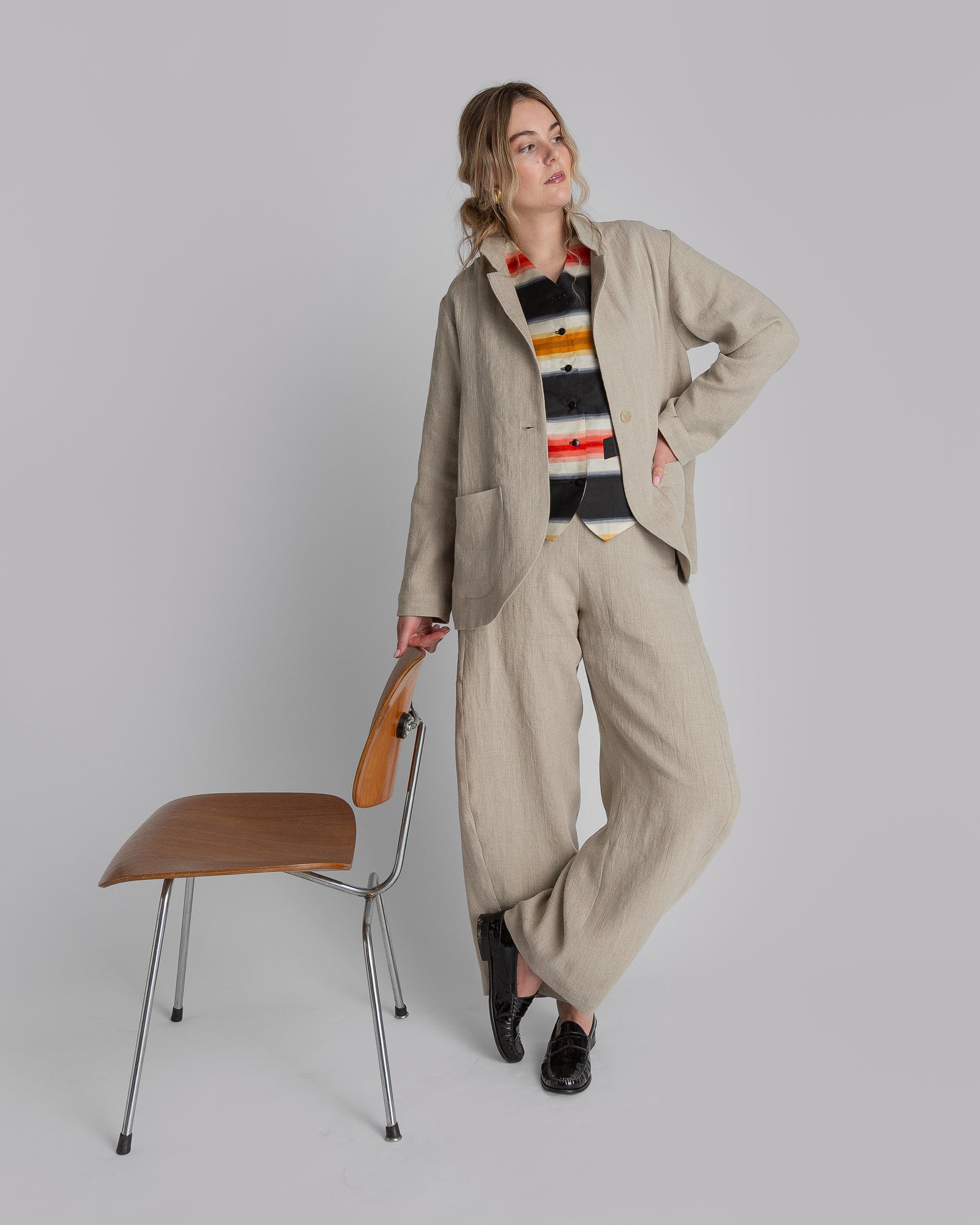 Japan Vest in Vintage Japanese Silk Stripes