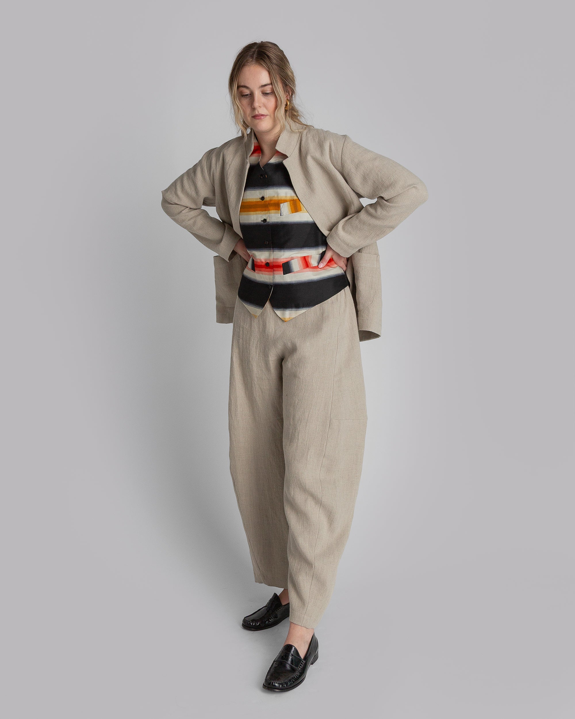 Christina Jacket in Oatmeal Linen