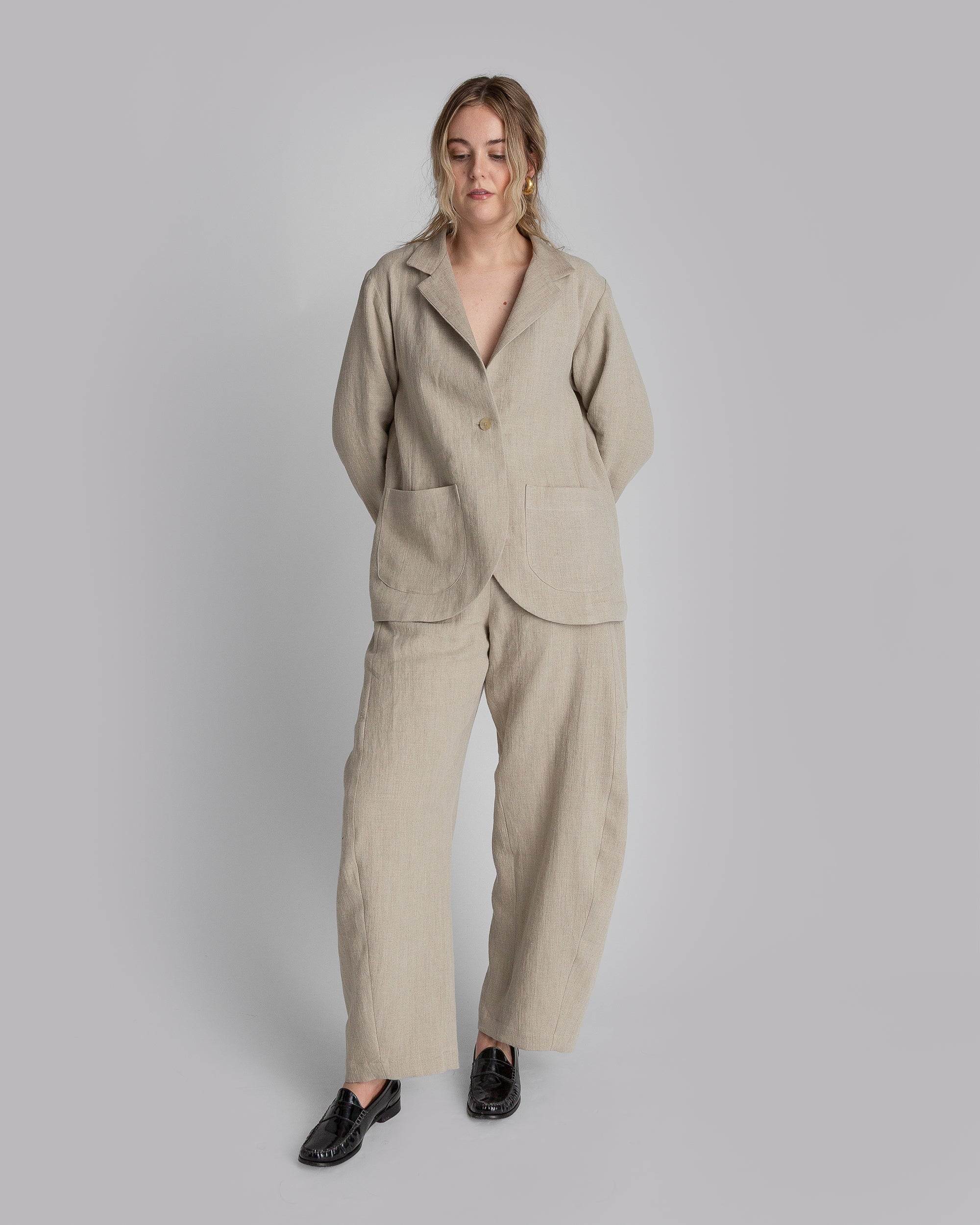 Christina Jacket in Oatmeal Linen