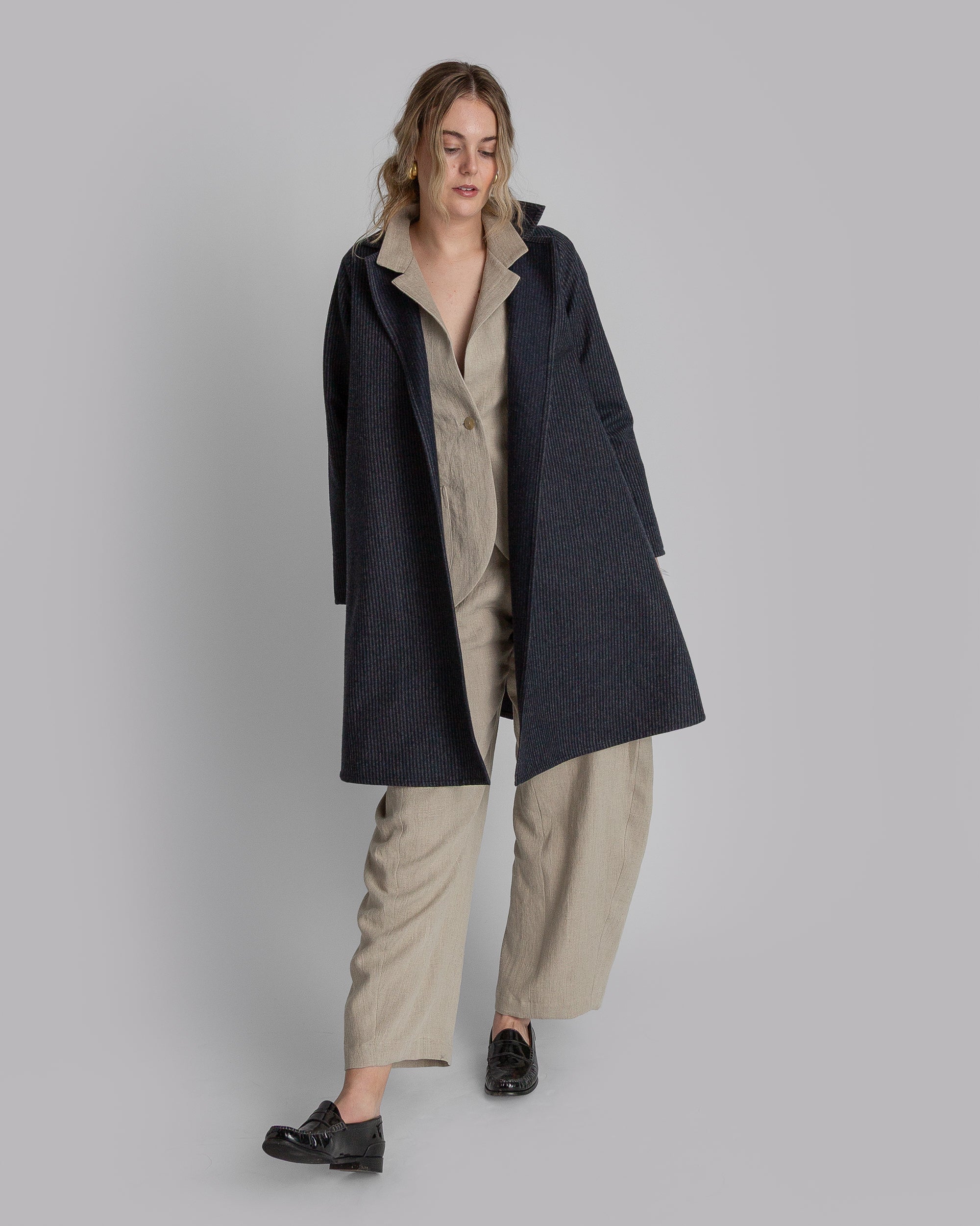 Curve Pant in Oatmeal Linen