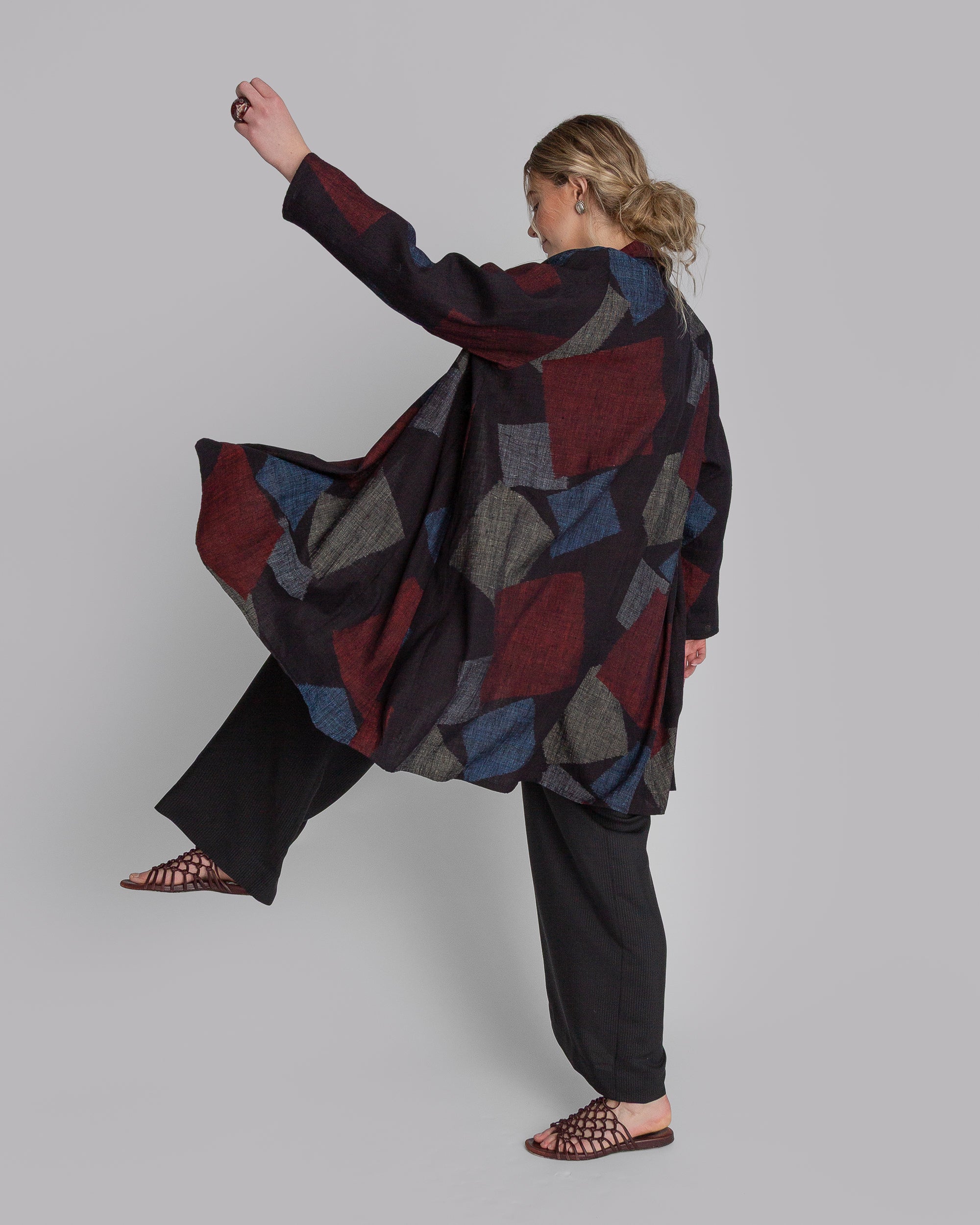 Reed Topper in Vintage Japanese Silk Tumbling Blocks