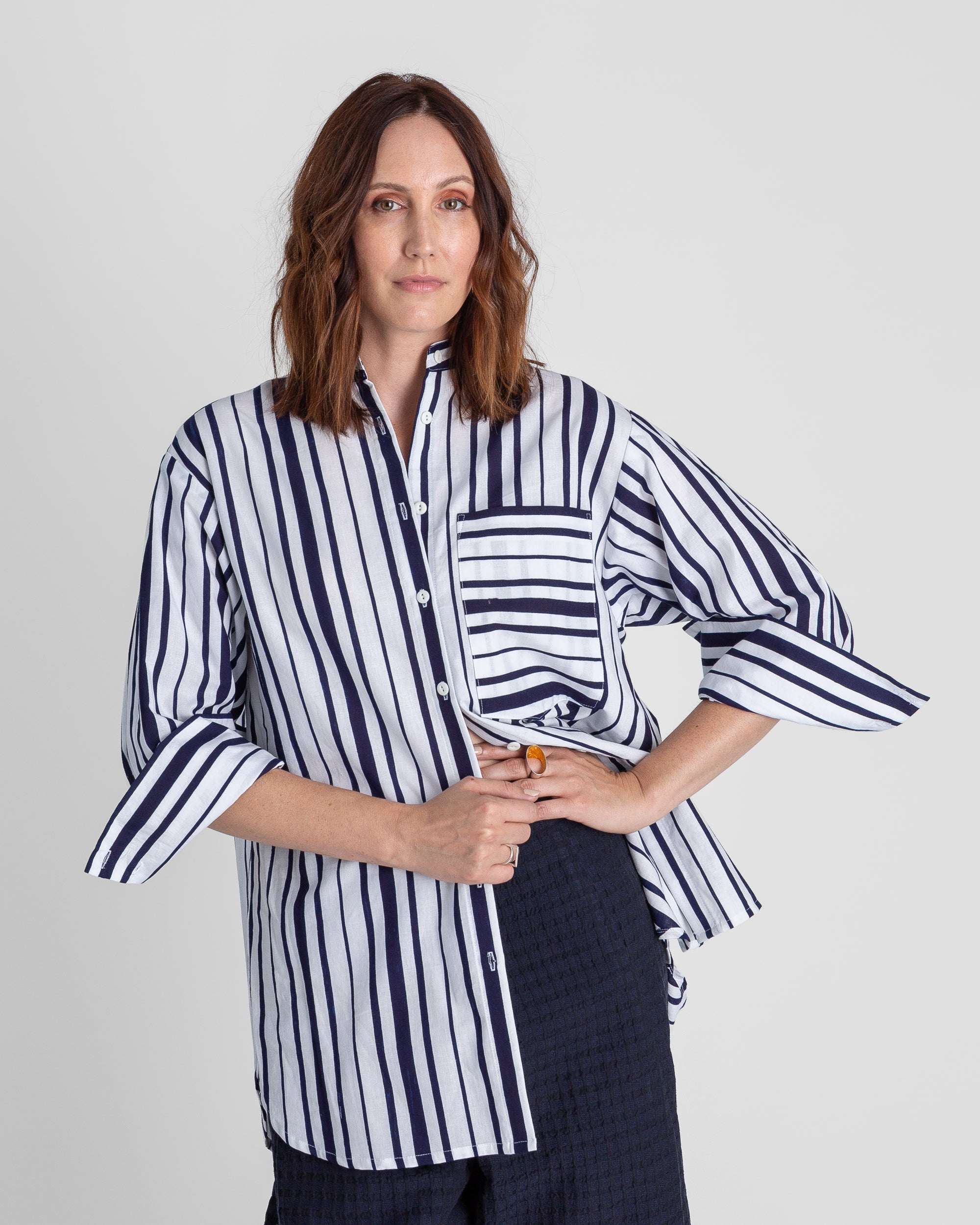 Lexington Shirt in Vintage Japanese Printed Cotton Stripe