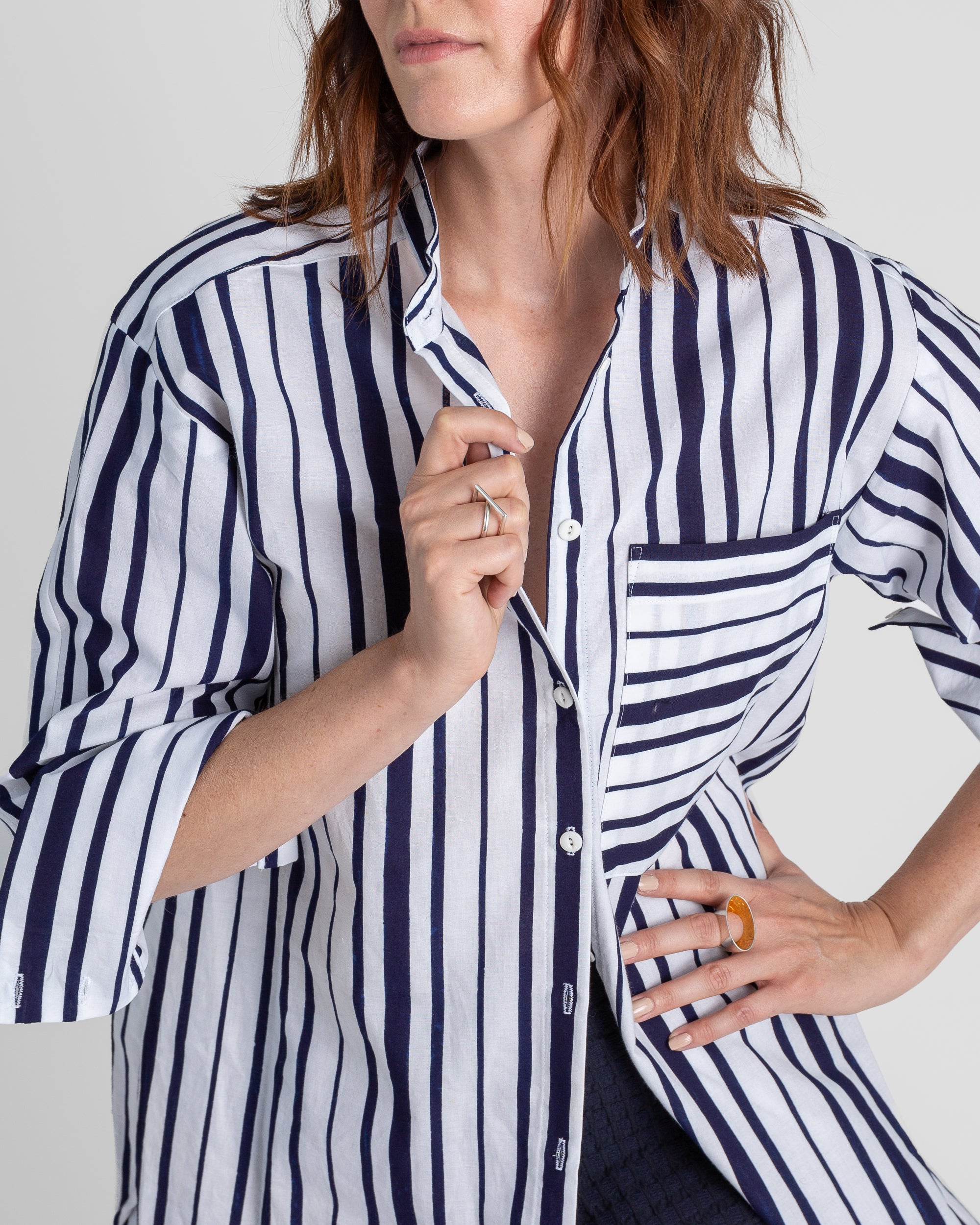Lexington Shirt in Vintage Japanese Printed Cotton Stripe