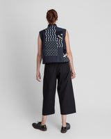 Snap Pant in Black Cotton Twill
