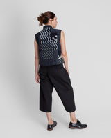 Snap Pant in Black Cotton Twill