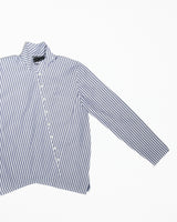 Points Shirt in Blue Striped Cotton