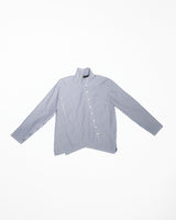 Points Shirt in Blue Striped Cotton