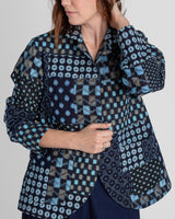 Christina Jacket in Vintage Japanese Indigo Ikat Mix