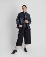 Christina Jacket in Vintage Japanese Indigo Ikat Cotton Mix