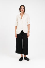 Christina Jacket in White Double Faced Linen