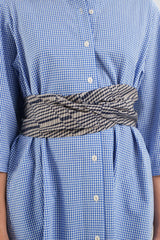 Velcro Twist Belt in Vintage Japanese Printed 'Ikat'