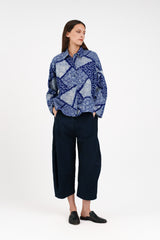 Beverly Shirt in Vintage Japanese Cotton Shibori (tie-dye).