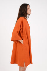 Slim Panel Tunic in Orange Linen