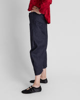 Paris Pant in Blue-Black Cotton Denim