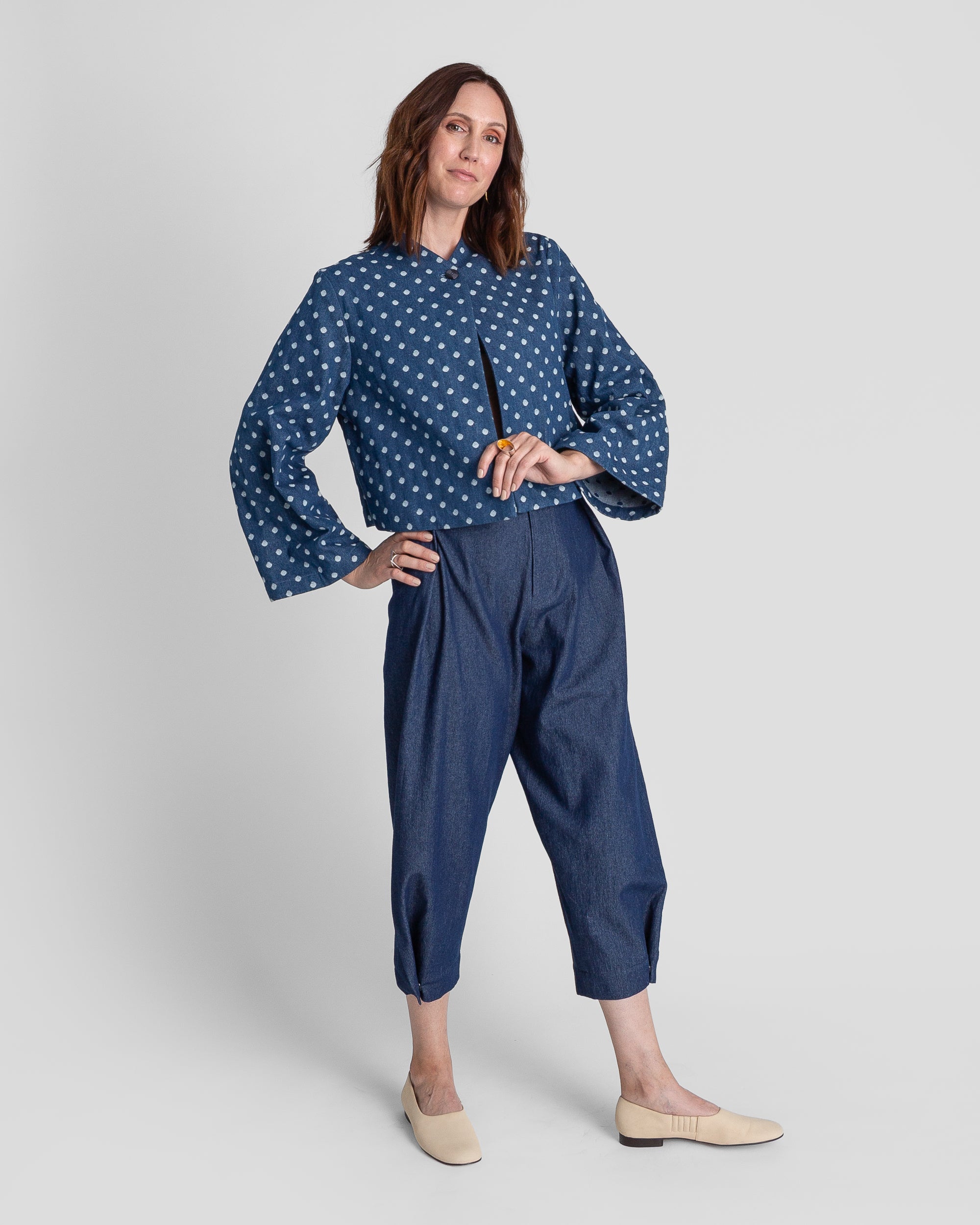 Sprite Jacket in Dotted Cotton Denim