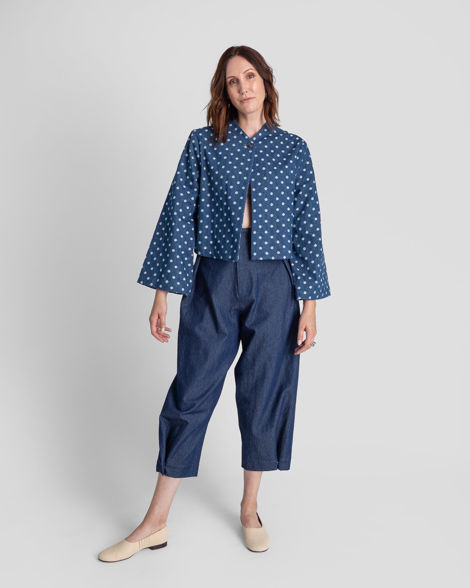 Sprite Jacket in Dotted Cotton Denim