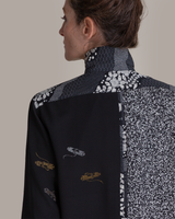 Classic Shirt in Vintage Japanese Black Silk Mix