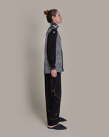 Classic Shirt in Vintage Japanese Black Silk Mix