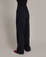 French Pant in Black Rayon Blend
