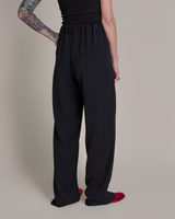 French Pant in Black Rayon Blend
