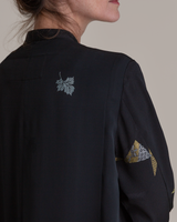 New Dress in Vintage Japanese Silk with Metallic Accents