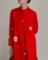 New Dress in Vintage Japanese Silk Shibori Flowers