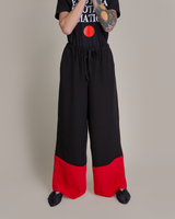 PJ Pant in Silk Crepe with Red Band