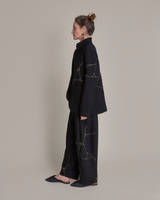 Curve Pant in Wool Twill with Kintsugi