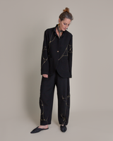 Curve Pant in Wool Twill with Kintsugi