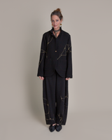 Curve Pant in Wool Twill with Kintsugi