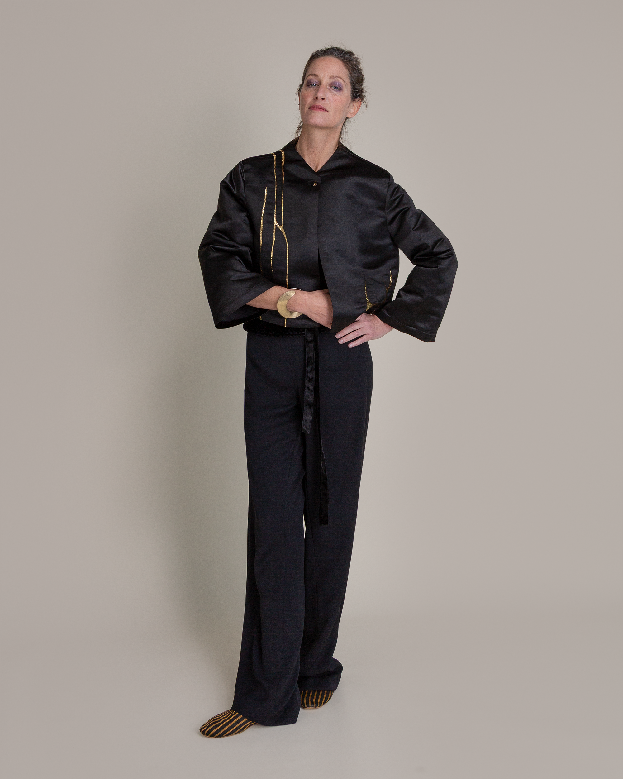 Sprite Jacket in Vintage Satin with Kintsugi