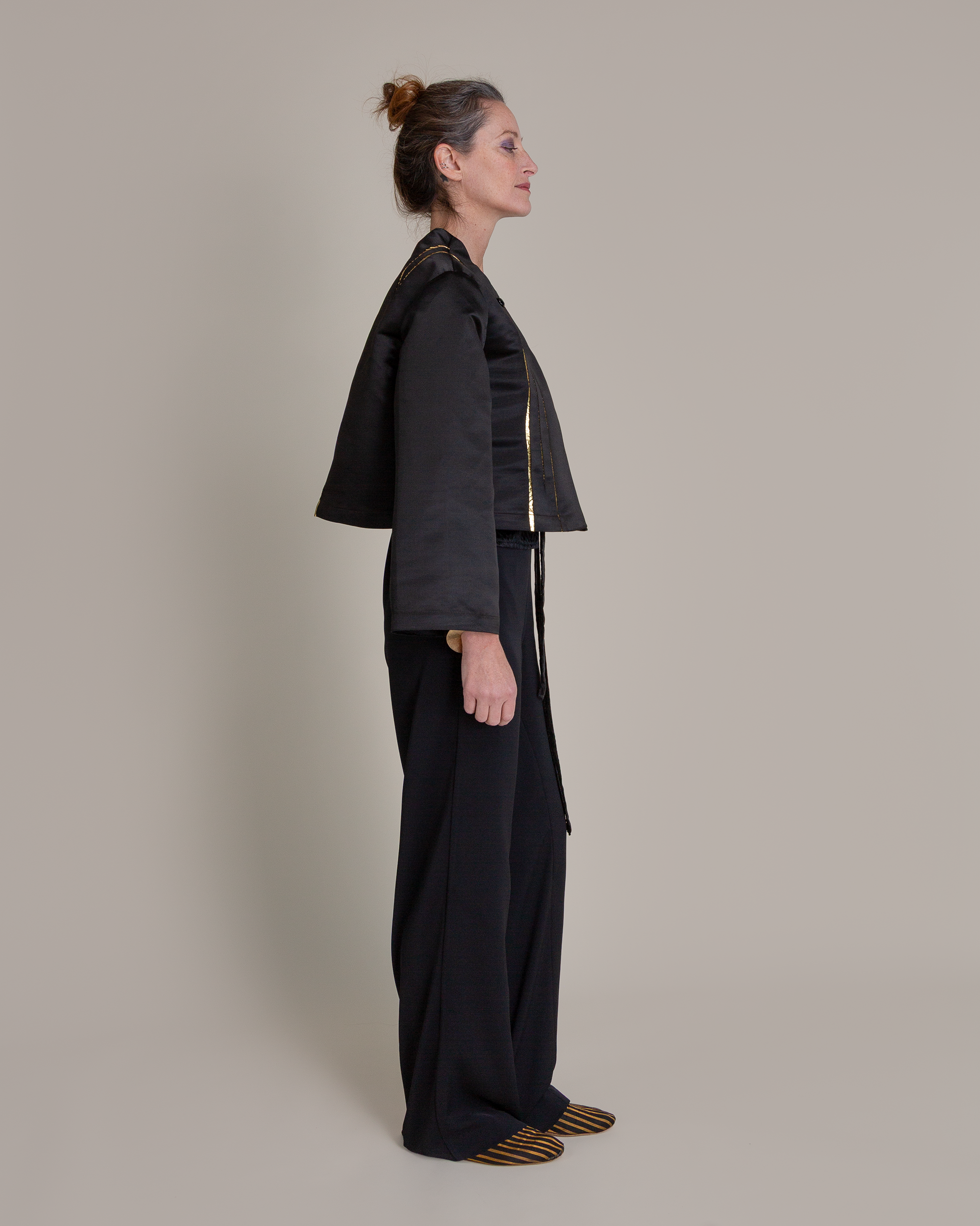 Sprite Jacket in Vintage Satin with Kintsugi