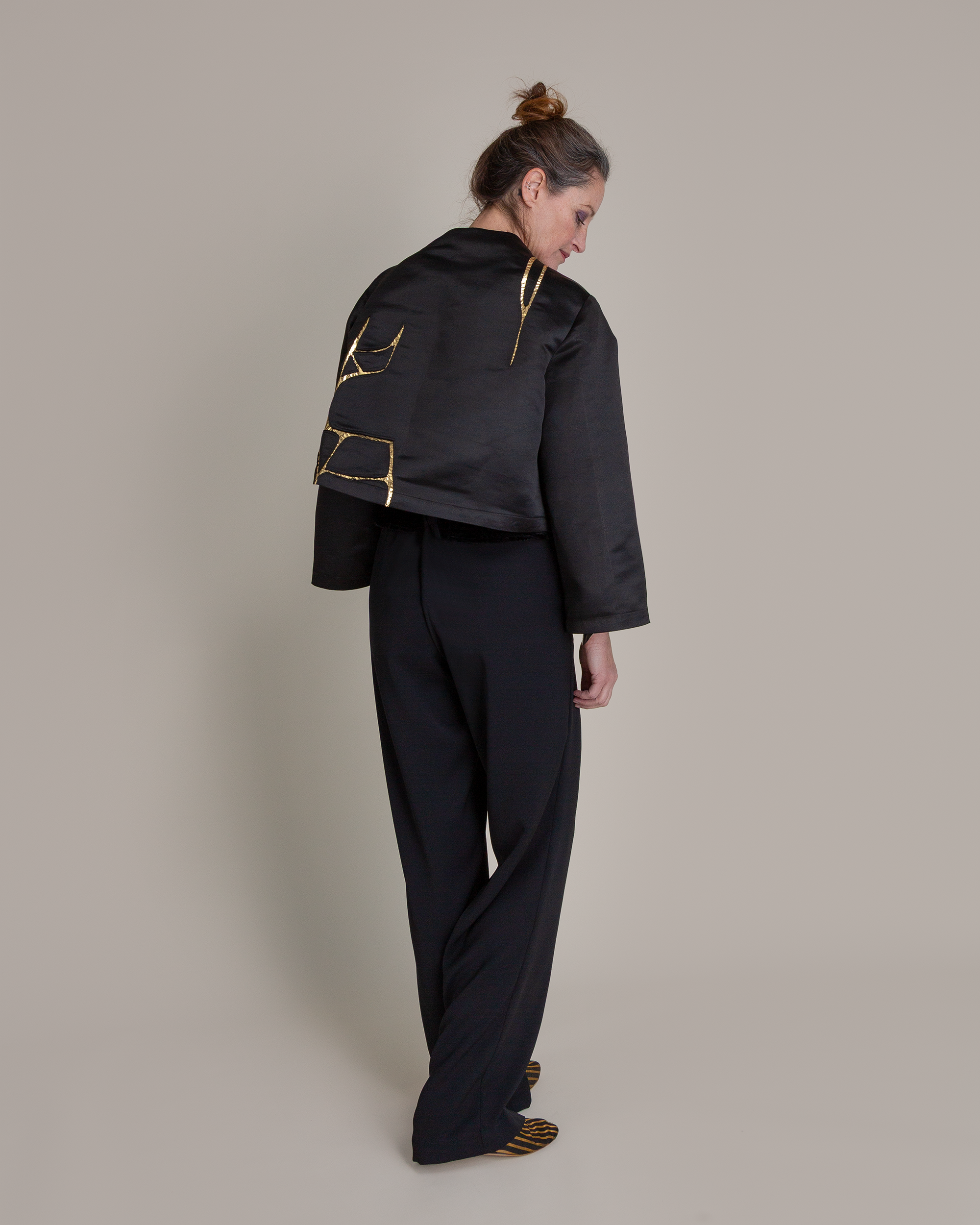 Sprite Jacket in Vintage Satin with Kintsugi