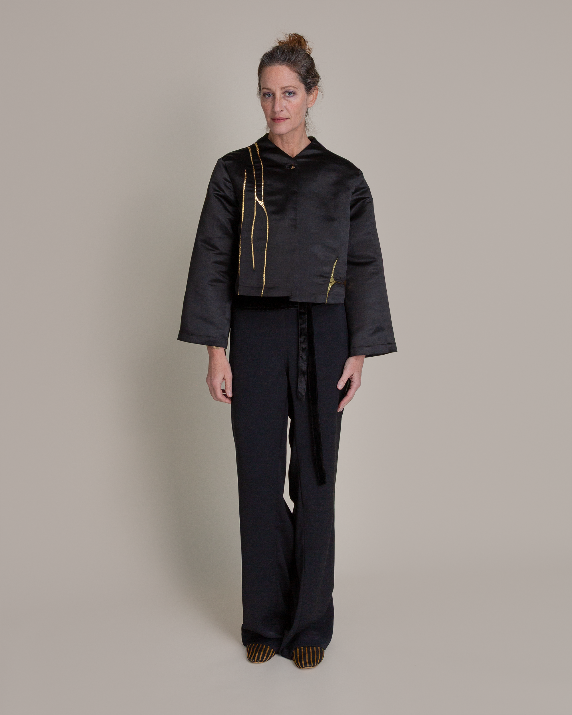 Sprite Jacket in Vintage Satin with Kintsugi