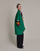 Wrap Vest in Green Cashmere