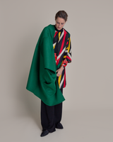 Wrap Vest in Green Cashmere