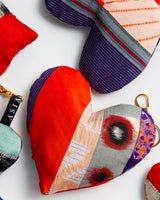 Heart Charm in Vintage Silk