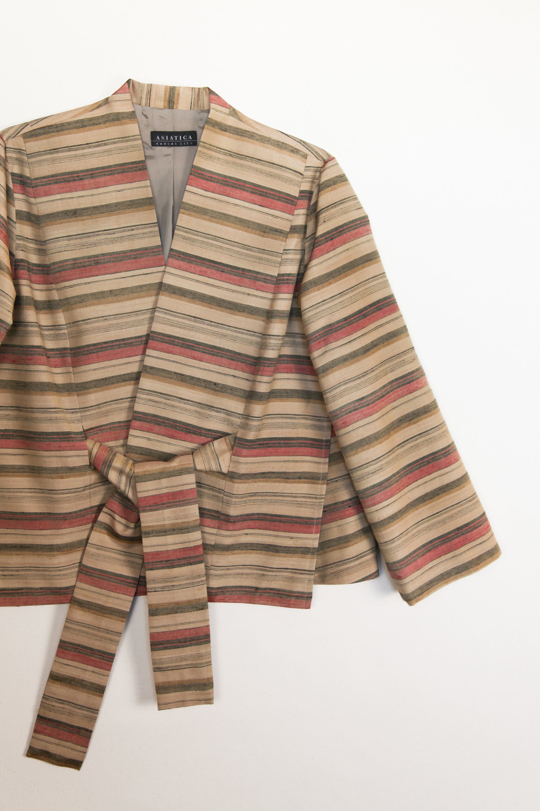 Kendo Jacket in Vintage Japanese Silk Stripe