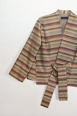 Kendo Jacket in Vintage Japanese Silk Stripe