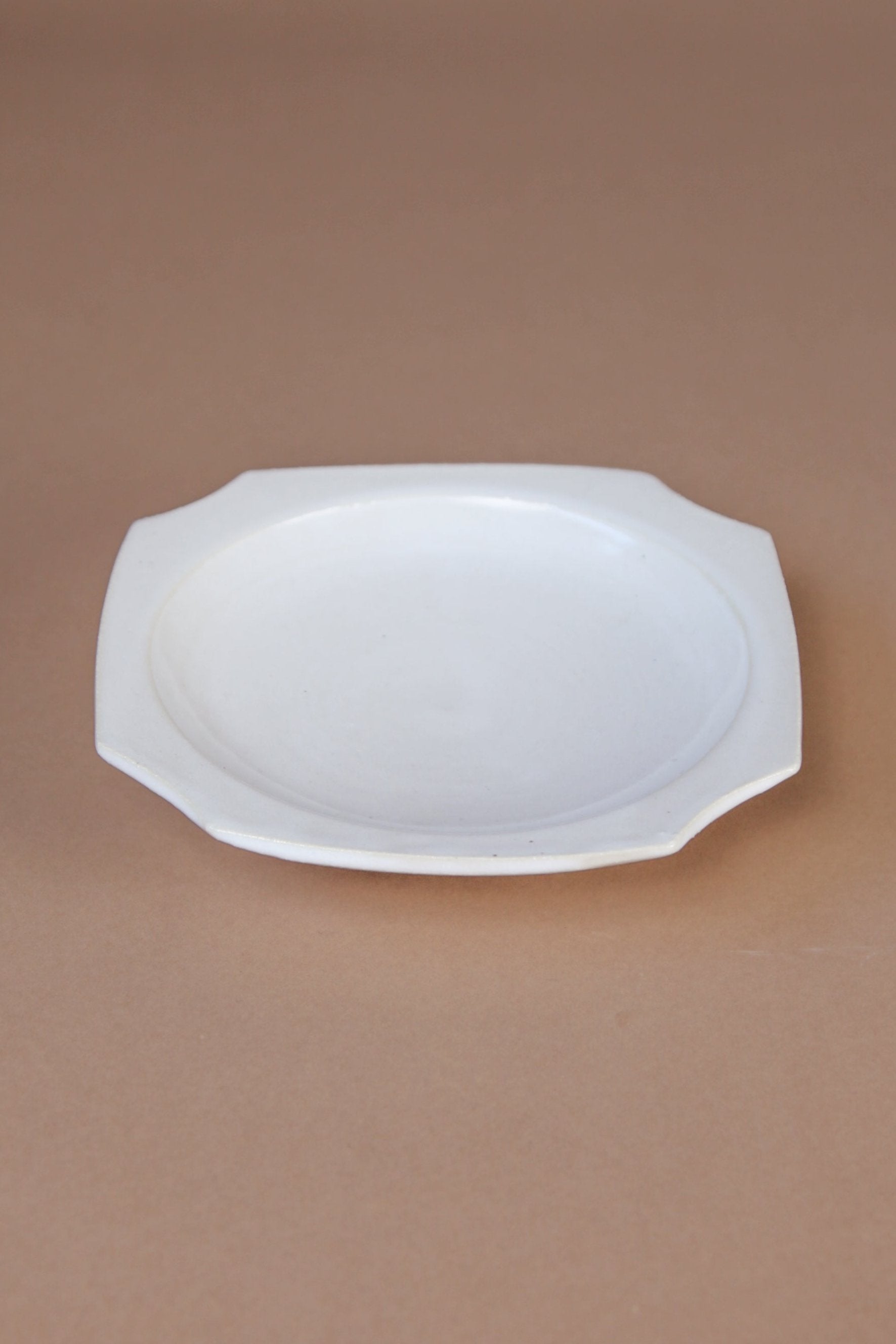 Cross Cut Plate White