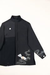 Classic Shirt in Pieced Vintage Japanese Silk