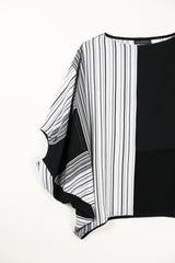 Tunnel Top in Pieced Vintage Japanese Silk Stripe