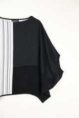 Tunnel Top in Pieced Vintage Japanese Silk Stripe