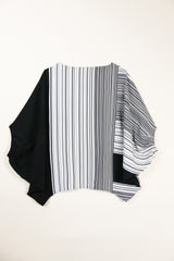 Tunnel Top in Pieced Vintage Japanese Silk Stripe