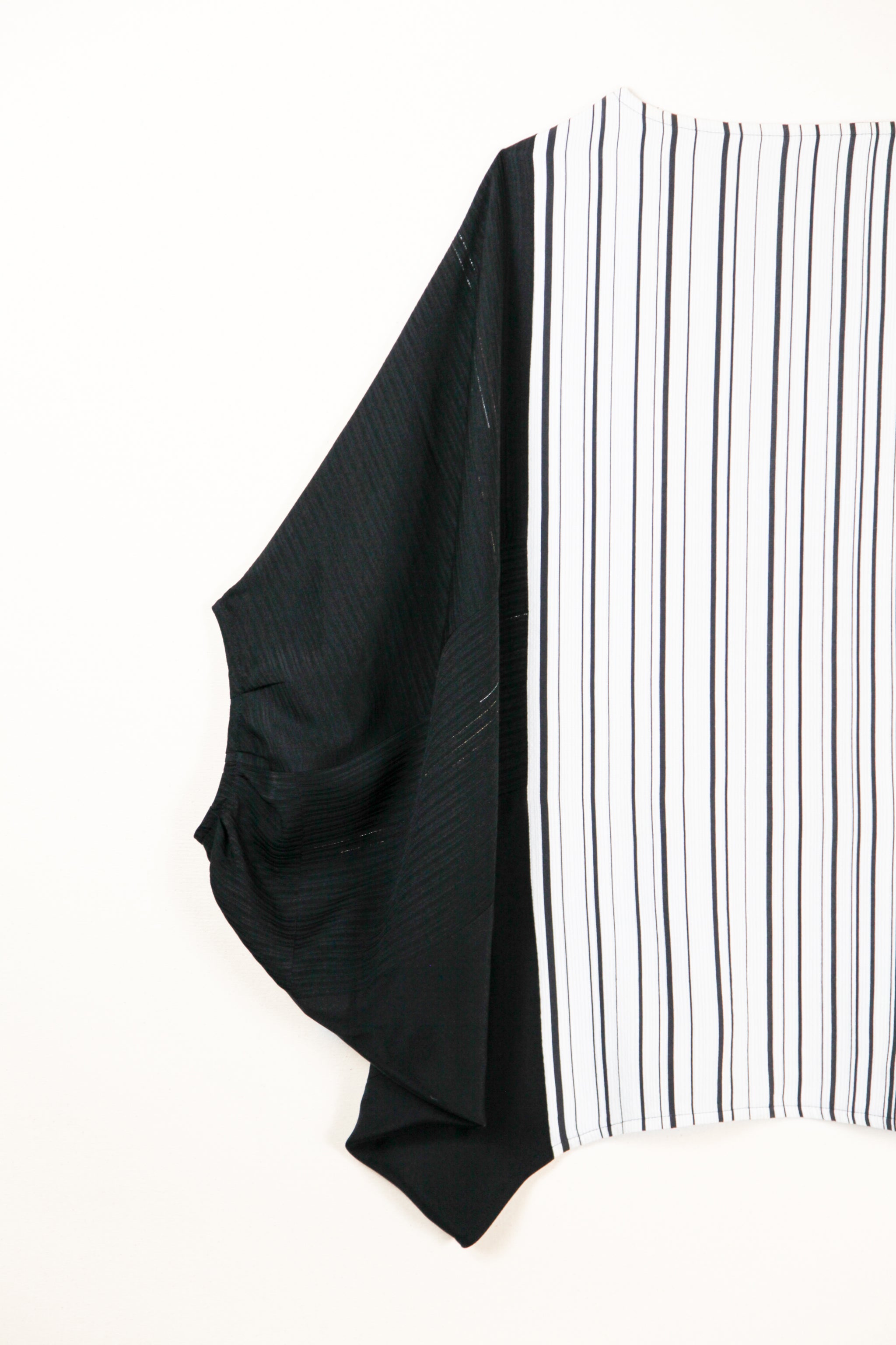 Tunnel Top in Pieced Vintage Japanese Silk Stripe