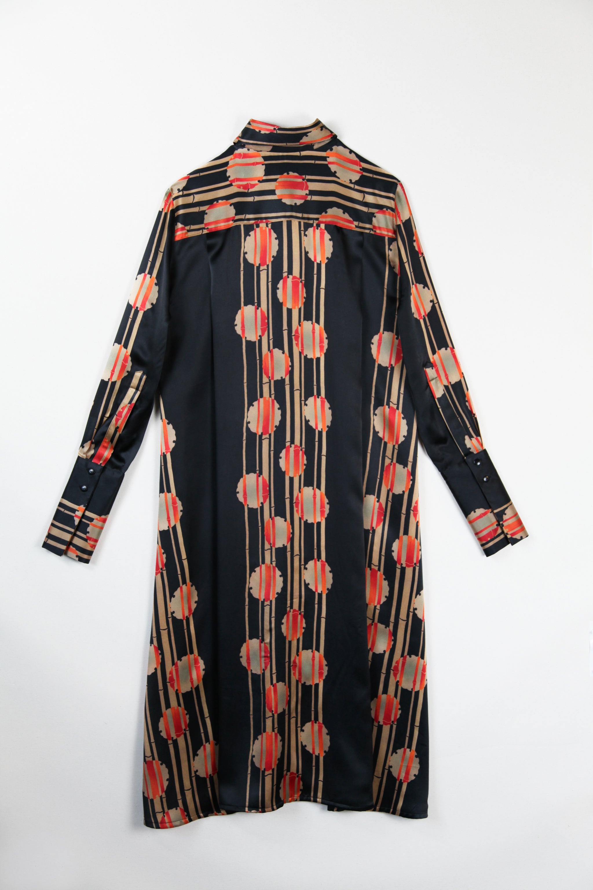 Ginza Dress in Asiatica Silk Print Bamboo