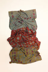 Reversible Scarf in Dots and Silk Print