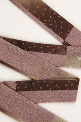 Long Wide Ribbon Tie in Vintage Japanese Mauve Print