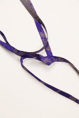 Skinny Ribbon Tie in Vintage Japanese Purple Shibori