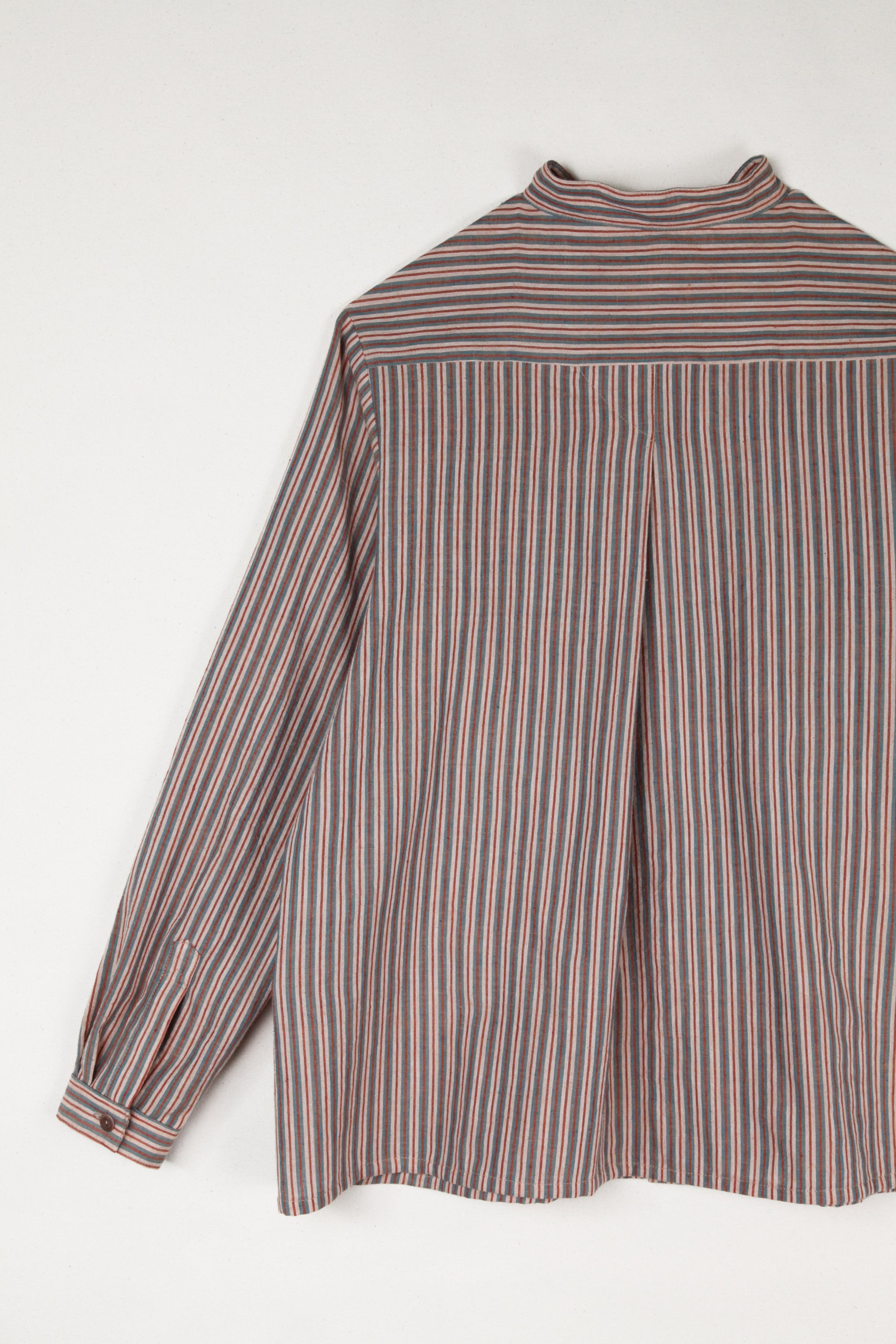 Sally Shirt in Cotton Terracotta Stripe
